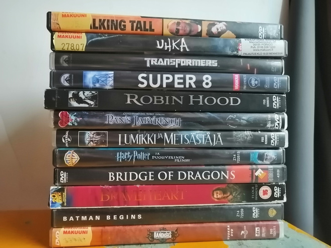 DVD-paketti, toiminta yms (11 kpl)