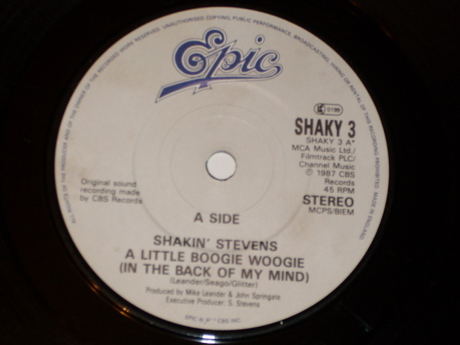 7" SHAKIN STEVENS - A Little Boogie Woogie - single 1987 EX