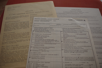 Väestönlaskentalomakkeet 1971