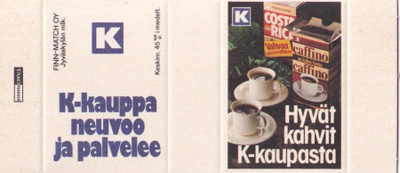 Hyvät kahvit K - kaupasta . Aski, aihio .     b436