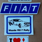 Shell formula ja auto tarroja, Mazda, Fiat, ym. yht. 4 kpl - pikkukuva 2