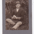 VANHA CDV Valokuva Muusikko Mandoliini 1900-l Viipuri - pikkukuva 1