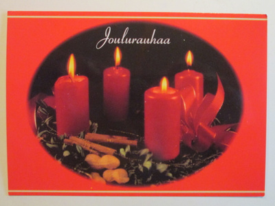 KULKEMATON KYNTTILÄASETELMA JOULURAUHAA. MARKKA-AJALTA