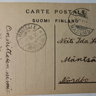 Kirje ja kukkia korissa & tervehdysruno, p. 1911 - pikkukuva 2