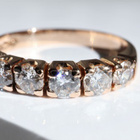 Näyttävä Timanttisormus. 5X  0.11Ct  18 karaatin. - pikkukuva 1