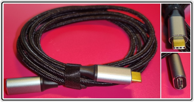 Uusi USB 3.2 gen 2 USB C - USB C -jatkokaapeli /1,5m  #28342