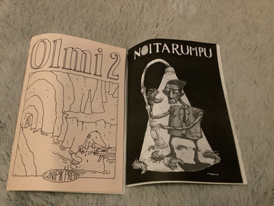 Olmi 2/1993 ja Noitarumpu 3/1994. Omakustanteet.