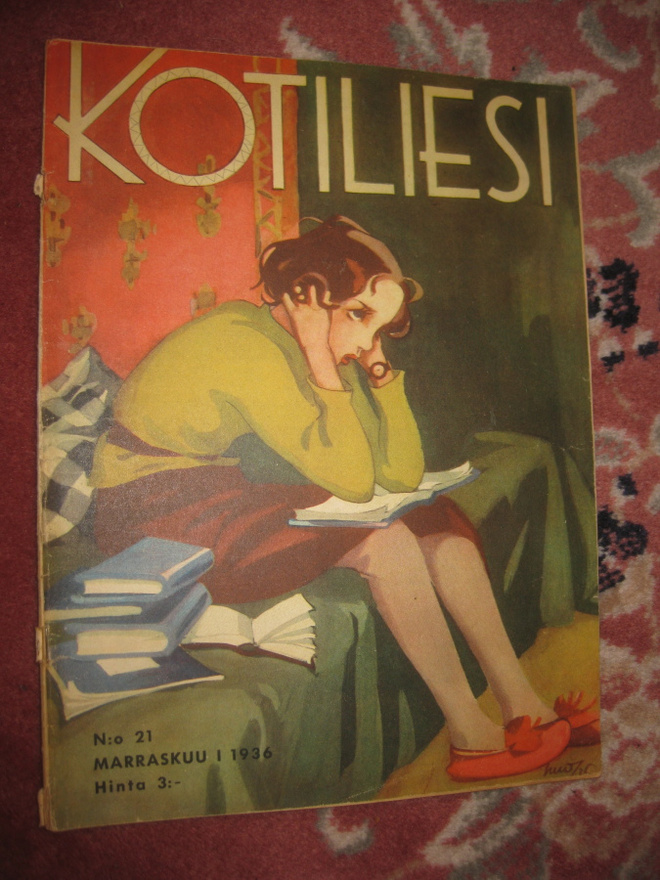 Kotiliesi marraskuu I 1936 : kansi Martta Wendelin