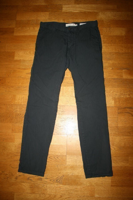 H&M L.O.G.G tummanharmaat chinot slim fit 32