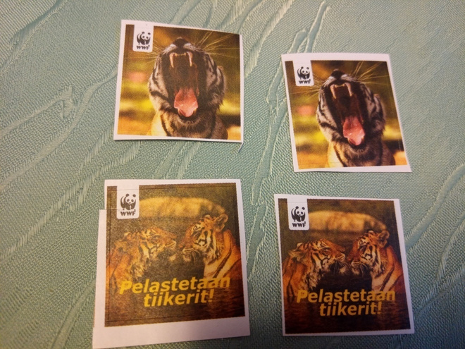 WWF Pelastetaan Tiikerit tarrat 4kpl