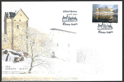 FDC Åland 2017 Eurooppa m Kastelholman linna  LaPe ÅL 426
