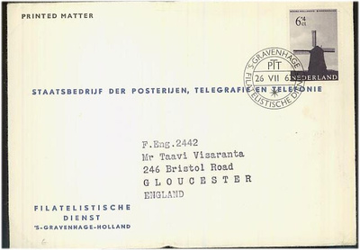 Hollanti Mi 795 painotuote Englantiin