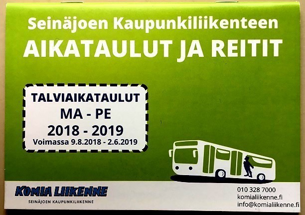 Aikataulu Seinäjoen kaupunkiliikenteen aikataulut ja reitit