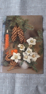 Vanha paperitaide kortit  + joulumerkki, v. 62