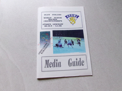U20 Maajoukkue Media Guide 1992  *** 19 NIMMARIA*** Lehtinen