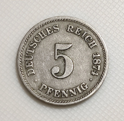 Saksa 5 Pfennig 1874C