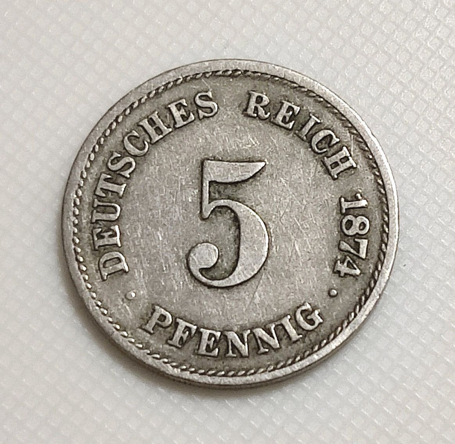 Saksa 5 Pfennig 1874C