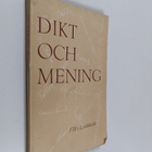 Bengt Holmqvist : Dikt och mening - pikkukuva 1