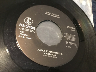 Jukka Kuoppamäki ja Castanja Sinä päivänä single 1971