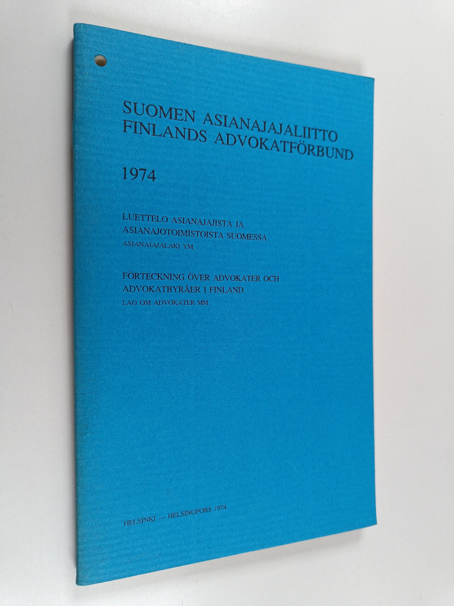 Suomen asianajajaliitto : Suomen asianajajaliitto 1974