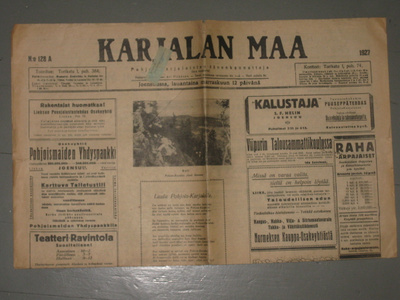 Sanomalehti  Karjalan Maa  12.11.1927
