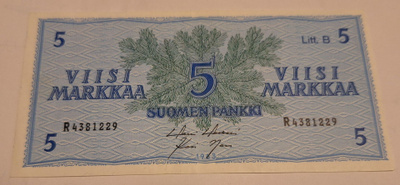 5mk seteli 1963.