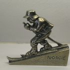 Hiihtäjä figuuri Haugrud pewter Norway - pikkukuva 2