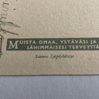 Postikortti 1950-luvulta, Syöpäyhdistys, sign. - pikkukuva 2