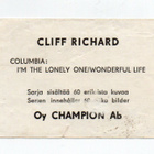 Purkkakuva CHAMPION CLIFF RICHARD - pikkukuva 2