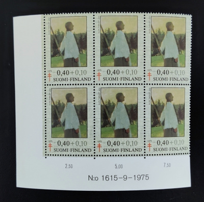 1975 Tuberkuloosi 0,40mk+0,10mk numerokuusilo **