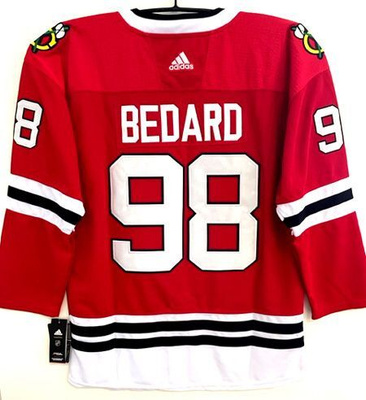 NHL FaniPaita  Blackhawks CONNOR BEDARD #98 Team Color (UUSI