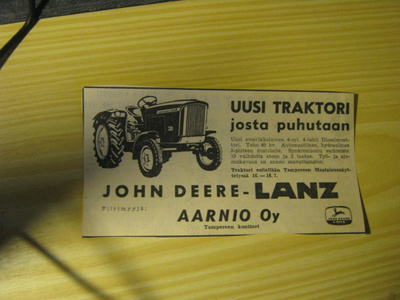 John Deere-Lanz traktorimainos