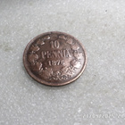 10 penniä 1876 kulkenut siisti raha, kl 7-8 - pikkukuva 3