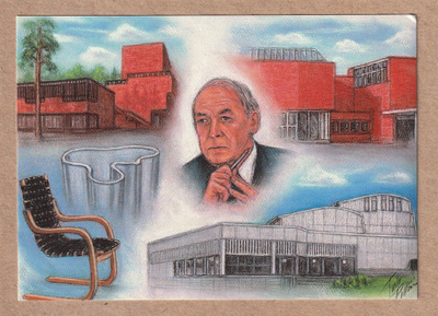 Postikortti: Alvar Aallon tuotantoa