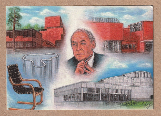 Postikortti: Alvar Aallon tuotantoa