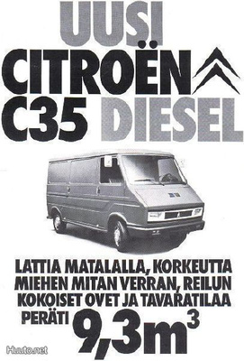 Citroen C35 -esite 70-luvun lopusta