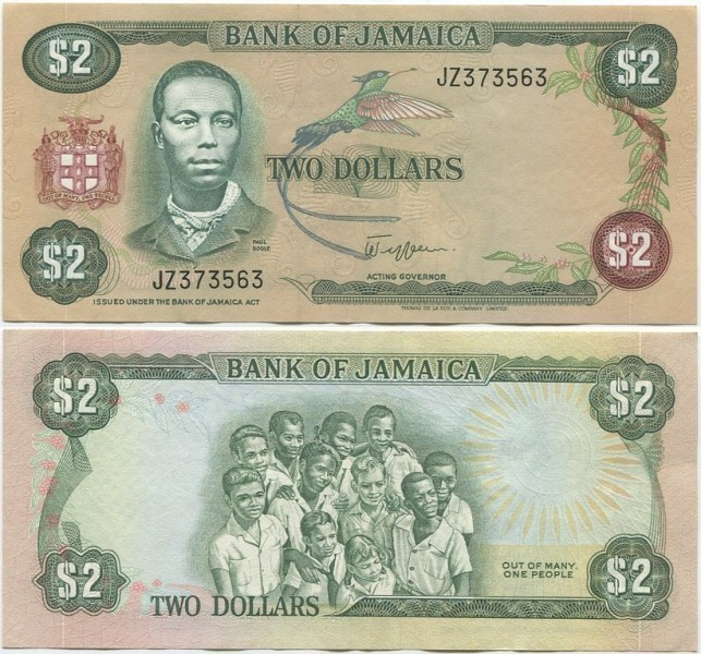 Jamaika Jamaica 2 Dollars 1982 (P-65a) XF+
