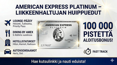 Amex Platinum + 100.000 pistettä