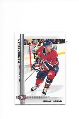 2000-01 BAP Memorabilia #151 Saku Koivu Montreal Canadiens