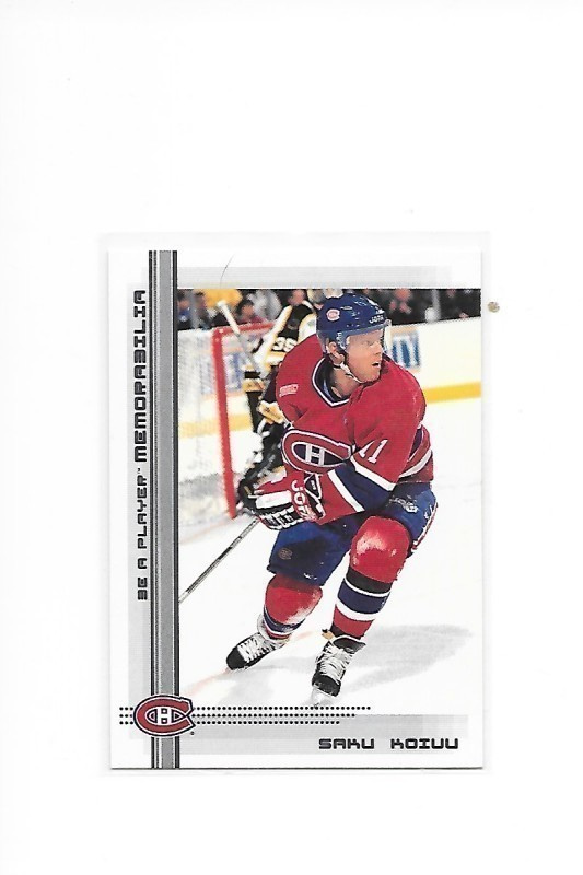 2000-01 BAP Memorabilia #151 Saku Koivu Montreal Canadiens