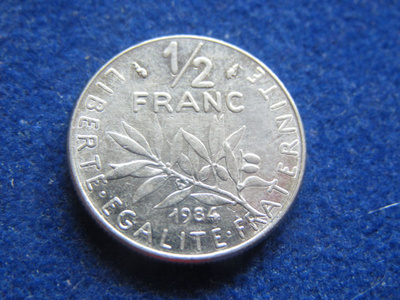 1/2 franc  1984. Ranska-France