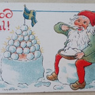 S. Sundius-Dahlström: Tonttu syö puuroa, kissa p. 1923 - pikkukuva 1