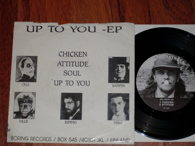 7" LEATHERSTRESS - Up To You - EP single 1990 punk VG++