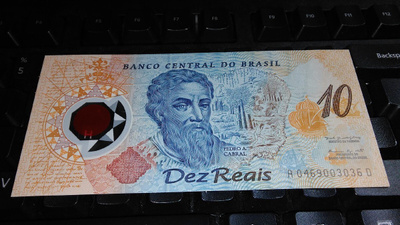 Brasilia Brazil 10 Reals 2000 P248A UNC Polymer