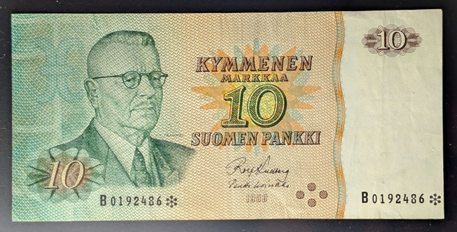 10 Markkaa 1980 tähti B0192486