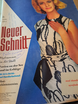 Vintage kaava lehti Neuer Schnitt  06/1963