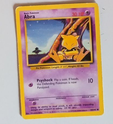 POKEMON KORTTI ABRA , VANHA