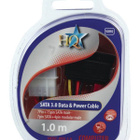 HQ Yhdistelmäkaapeli 7-pin SATA + Molex - 7+15pin SATA, 1m - pikkukuva 3