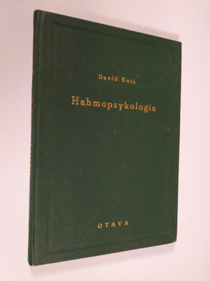 David Katz : Hahmopsykologia
