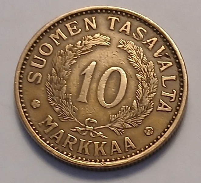 Alumiinipronssia, 10 markka vuodelta 1930.
